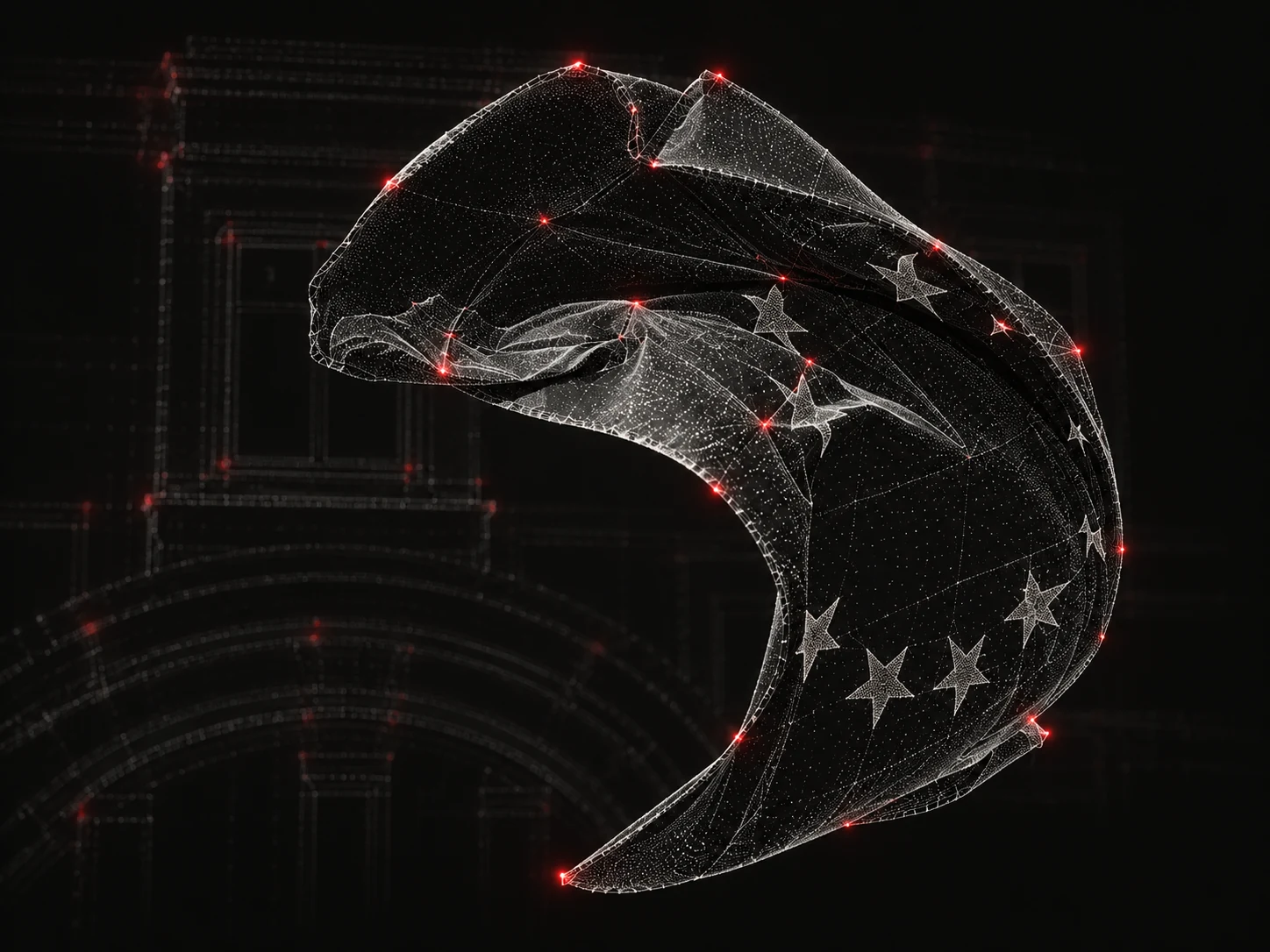 Rielaborazione illustrata della bandiera europea usata nella sezione PNRR di NetSmart.